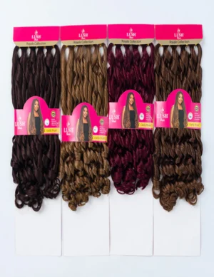 Lush Hair Royale Collection Curly Braid multiple shades brown burgundy UK