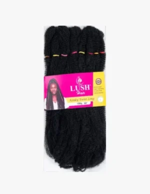 Lush Hair Kinky Twist Long 66 inch natural black 180g UK