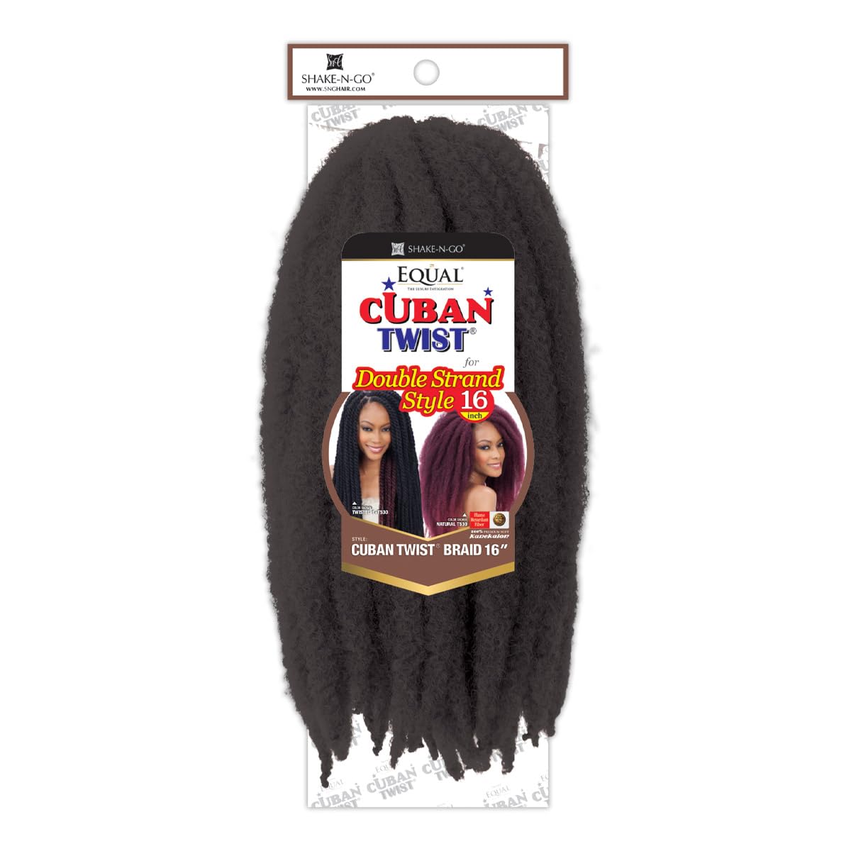 Shake-N-Go Equal Cuban Twist Braid 16 inch 100% Kanekalon double strand UK