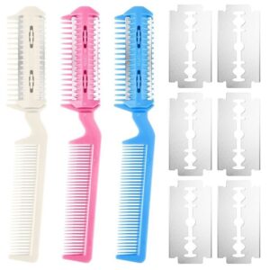 Lieng Sheng Razor Comb with Replacement Blades UK White Pink Blue