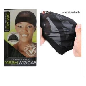 DIY Dome Style Mesh Wig Cap breathable short lace black UK