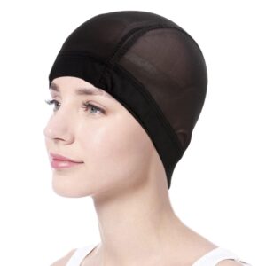 DIY Dome Style Mesh Wig Cap breathable short lace black UK