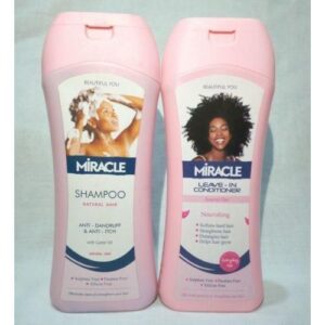 Miracle Natural Hair Shampoo and Leave-In Conditioner Anti Dandruff UK