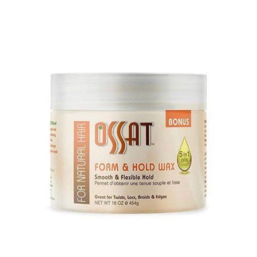 Ossat Form and Hold Wax for Natural Hair smooth flexible hold twists locs braids edges UK 454g
