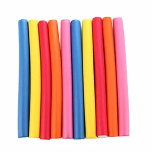 Foam Flexi Hair Rollers Heatless Curling Rods Mixed Colours UK