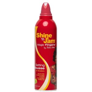 Shine n Jam Magic Fingers Setting Mousse for Braiders extra firm hold no alcohol UK 354ml